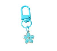 Générique Keychain Cute Enamel Pearl Flower Plant Pendant For Women Girls Handbag Decor DIY Handmade Gifts(Brown)