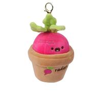 Générique Keychain En Peluche De Radis - Tirant Drôle Radish Keyring | En Peluche En Pot En Pot | Jouet De Légumes En Peluche Créatif | Pendant Sac À Dos | Cadeau Mignon Mini- Pour Les, Les