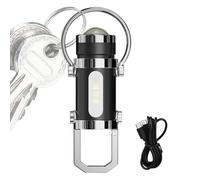 Générique Keychain Flashlights Mini Portable LED Torch Light - Small Light Tool | Aluminum Alloy Body with Bright Beam Output, Pocket Size Outdoor Camping Hiking Safety Accessory 3.46x1.34 in
