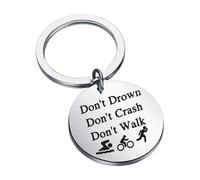 Générique Keychain For Athlete - Inspirational Keychains With Don't Drown,Compact Stainless Steel Triathlons Keychains For Athletes, Sports Enthusiasts, Backpack Accessory