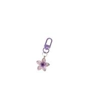 Générique Keychain Little Flower Colorful Sweet Resin Gradient Transparent Color Diy Cute Bag Pendant Girls(Brown)