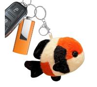 Générique Keychain Plush - 4 inch PP Cotton Auspicious Good Luck Pendant | Lightweight Stuffed Plush Toy for Adults, Women, Girls, Handbag, Backpack, and Daily Travel