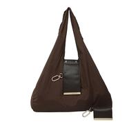 Générique Keychain Tote Bag Compact & Expandable for On-the-Go Convenience, Vegan Leather Key Ring Tote (Brown)