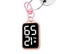 Générique Keychain Watch Clock, Portable Silent Timer, Touch Activated Utility, Compact Travel Accessory, 6 x 4 cm, for Kids Nurse Adult Student Exam School Classroom Office Study Room Outdoor Setup