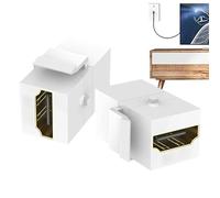 Générique Keystone Jack,2pcs Insert Coupler Adapter | HD Extension Straight Head Wall Mount Module for Projectors HDTVs Players Computers