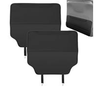 Générique Kick Mats Back Seat Protector - Leather 46x39cm | 2 Pieces Waterproof Car Seat Cover, Anti Kick Mat | Vehicle Seats Protector with Storage Pockets for Kids Pets Dog Cat Travel Use