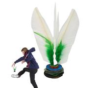 Générique Kick Shuttlecock Toy, White Foot Kick Game, Handwheel Shuttlecock Fitness Toy, Outdoor Indoor Fun Activity for Kids Teens Adults Family Exercise Coordination Training Backyard Play