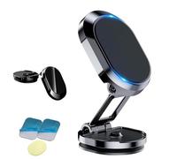 Générique Kicklo Phone Holder, Kicklo 360 Degree Rotatable Car Dashboard Mount, Foldable Magnetic Car Phone Holder, Universal for All Phones (Black)