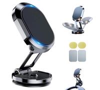 Générique Kicklo Phone Holder, Kicklo Foldable Magnetic Car Phone Holder, 360 Degree Rotatable Alloy Mount, Grip for Dashboard Air Vent Use, Universal Compatibility with Smartphone (Black)