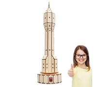 Générique Kid Building Crafts Kits - Wood 9-32.3cm | Satellite Model Maker Hand Craft Construction Set | DIY Project Toys for Children Teenagers Girls Boys Educational STEM Play