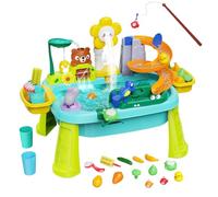 Générique Kid Water Table, Beach Outdoor Toy Set with Electric Pump, 23.62x16.73x17.32inch, Educational Pretend Plays Fishing Game, Sensory Water Play, Ideal for Backyard, School Activities