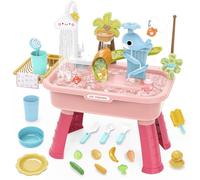 Générique Kid Water Table, Outdoor Beach Toys, 16.93x6.3in Sink Toy, Electric Faucet Design, Educational Pretend Play for Boys, Girls, Picnic, School, Camping, Backyard, Park, Daycare, Playhouse