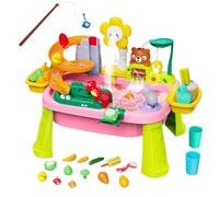 Générique Kid Water Table, Sand Activity Toy, Fishing Pretend Game, Sensory Pllay Station with Electric Pump Action, Outdoor Learning Fun for Ages 3-8 Pool Garden Travel Playhouse, 1 Set