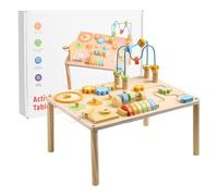 Générique Kids Activity Table, Sensory Learning Table, Wooden Toy 15.55x11.61x12.99in, Shape Sorter Bead Maze, Interactive Development Station for Preschool Classroom Daycare