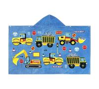 Générique Kids Bath Towels, Bath Towel with Construction Vehicle Design, Soft Absorbent 50x30 inch Blanket Wrap Cover, Fast-Dry Cotton Fabric for Swim, Shower, Pool, Beach, 50 X 29.92 inches