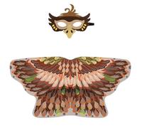 Générique Kids Bird Costume Set - Polyester Wing 119x56cm Masque 20.3cm | Bird Wing Cape Costume, Carnival Birds Masque, Animal Cosplay Cloak, Fancy Dress Outfit | Stage Show