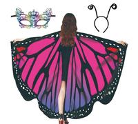 Générique Kids Butterfly Wings Cape | Costume des Ailes De Fée avec Tentacules Et La Reine Mascarade | Cape D'aile De Fée | Accessoires De Jeu De Rôle pour La Fête À Thème, Dance Carnival
