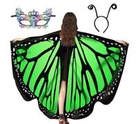 Générique Kids Butterfly Wings Cape | Costume des Ailes De Fée avec Tentacules Et La Reine Mascarade | Cape D'aile De Fée | Accessoires De Jeu De Rôle pour La Fête À Thème, Dance Carnival