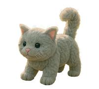 Générique Kids Cat Toy, Electric Cat Stuffed Animals, Cute Animal Plush Toys, Adorable and Creative Play, Ideal for Boys, Girls, Thanksgiving, Birthdays, Gray/Yellow/Pink/White Colors