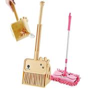 Générique Kids Cleaning Toy Set, Educational Pretend Playset, 20.47 inch Broom with Adjustable Mop, Housekeeping Role Play Kit, Realistic Cleaning Tools with Dustpan, Skill Development Set for Home