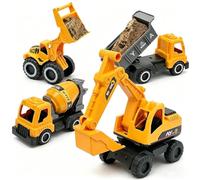 Générique Kids Construction Toys, Construction Sand Toys with Bulldozer Educational Learning 4-Piece Vehicles Sand Games - for Kids Girls Boys Indoor Outdoor Garden Backyard Camping