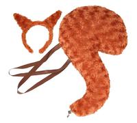 Générique Kids Costume, Animal Cosplay, Plush Squirrel Tail, Soft Furry Ears, Easy to Wear and Secure Outfit Set for Halloween, School, Play, Birthday, Zoo, Event, 17.72 Inches, Small, Large