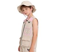 Générique Kids Costume Safari-Vest, Breathable Cargo Explorer-Vest