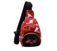 Générique Kids Dinosaur Shoulder Bag - Large Capacity Sling & Waist Pack | Durable Nylon Construction Featuring a Fun Cartoon Dinosaur Print, Compact 13x7x18cm (5.11x2.75x7.08in) Dimensions, and a Li
