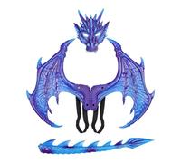 Générique Kids Dragon Costume Set Wing Tail Foam Halloween Cosplay