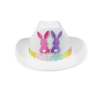 Générique Kids Easter Cowgirl Hat - Charming Bunny Design Ear Non-Woven Western Soft And Comfortable Cowboy,Kids Costume Easter Cowgirl Hat,for Celebration Birthday Family Gatherings Holiday Stage