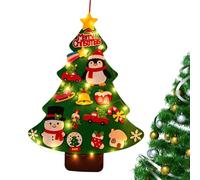 Générique Kids Felt Christmas Tree Kit - DIY Craft, String Light Decor