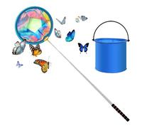 Générique Kids Fishing Net, Catching Tool, 16.14x35.43 inches, Extendable with Folding Buckets, Beach Play for Pool, Backyard, Camping, Picnic, Party, Boys, Girls, Catching Crab and Frog