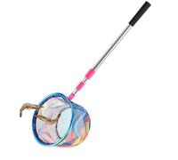 Générique Kids Fishing Net - Telescopic Butterfly Net | Foldable Bucket Crabbing | Pond Mesh Extendable | Catching Little Fish with Non-Slip Handle for Toddler, Outdoor Game Toys Swimming Use