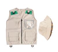 Générique Kids Fishing Vest Costume, Washable Toddler Outfit with Hat, Sports Adventure Playwear for Exploration, Best Dress-Up Gear Party Park Jungle Hike Zoo Hunting Outdoor Tour
