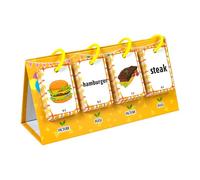 Générique Kids Flash Cards, Food Recognition Preschool Learning Toy, Thick Cardstock with Double Sided Printed Illustrations for Early Vocabulary Development, Educational Language Game for