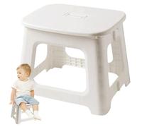 Générique Kids Foldable Chairs, Lightweight Toddler Folding Seat, 10.83x9.25x9.06 inches, Road Trip Portable Chair, Adjustable Backrest for Nursery, Dining Room, Picnic, White