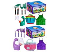 Générique Kids Gardening Set - Planting Soil Sand Digger Rake Accessory | 9-piece Children Gardening Tools For Children Nursery Balcony Yard Farm Flower Lawn