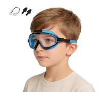 Générique Kids Goggles Wide - Swimming Glasses Nose Clip, Earplugs Vision Protector, Anti Fog Eye Shield, Junior Waterproof Aquatic Gear | Professional Leakproof Silicone, For Boys Girls Pool Beach