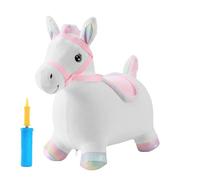 Générique Kids Inflatable Jump Bounce Hopper, Inflatable Bouncy Animal with Grippable Ears/Horns, Easy to Clean Space Hopper for Indoor and Outdoor Play, Pump Included, 12 Months-5 Years