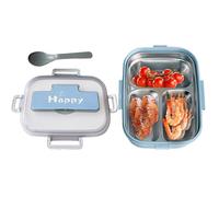 Générique Kids Lunch Box, Snack Containers, 56.98x9801 inches, 3-Compartment Leakproof Food Storage Box wuth Utensils, Microwave Safe for School Preschool Daycare Picnic Travel Meal Prep, Adults