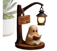 Générique Kids Nightlights for Bedroom - Resin 15x10x8cm Ghost | Reading Book Bedside Decor Table Lamp | Cute Spooky Nursery Desktop Luminative Light for Home Kitchen Nightstand