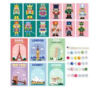 Générique Kids Paint By Numbers - 6 Pieces Diy Coloring Paper Activity Toy