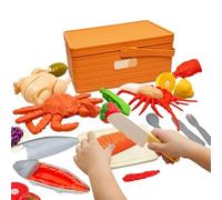 Générique Kids Pretend Play Kitchen Accessories Set, 26.5x12cm Realistic Educational Toy Play Food Set for Kids Home Birthday Daycare Activity Party Girls Boys Aged 3 to 5 Learning Role Plays Fun Use