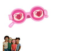 Générique Kids Pull-String Blinking Crazy Glasses, Winking Kinetic Eyes Novelty Shaking Funny Goggles (Pink)