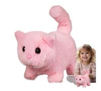 Générique Kids Robot Cat, Plush Realistic Electronic, 7.48x4.33in Interactive Stuffed Animal, Soft Touch Response, Portable Sounds for Children, Boys, Girls, Toddler