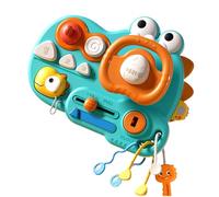 Générique Kids Sensory Board, Pretend Steering, 8.07x6.1x2.28 inches, Learning Toy, Fine Motor Game, Eye-Hand Coordination, Cognitive Aid, for Soft Rubber ABS Build, Red Green Dinosaur
