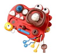 Générique Kids Sensory Board, Pretend Steering, 8.07x6.1x2.28 inches, Learning Toy, Fine Motor Game, Eye-Hand Coordination, Cognitive Aid, for Soft Rubber ABS Build, Red Green Dinosaur