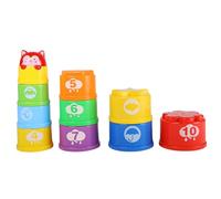 Générique Kids Stacking Toys, Musical Rainbow Stacking Toy, Cartoon Colorful Children Toy, Portable Stackable Cups for Enhancing Fine Motor Skills, Engaging Learning Experience, 7.28x6.1x3.54, inches