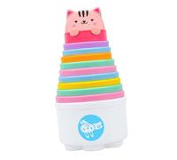 Générique Kids Stacking Toys, Musical Rainbow Stacking Toy, Cartoon Colorful Children Toy, Portable Stackable Cups for Enhancing Fine Motor Skills, Engaging Learning Experience, 7.28x6.1x3.54, inches
