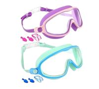 Générique Kids Swim Goggles, Wide View Swimming Glasses, 16.5x6.5cm/6.5x2.56 Inch Anti-Fog Uv Protection Lenses, No-Leak Soft Seal Fit for Boys Girls Toddler Pool Beach Diving Polycarbonate